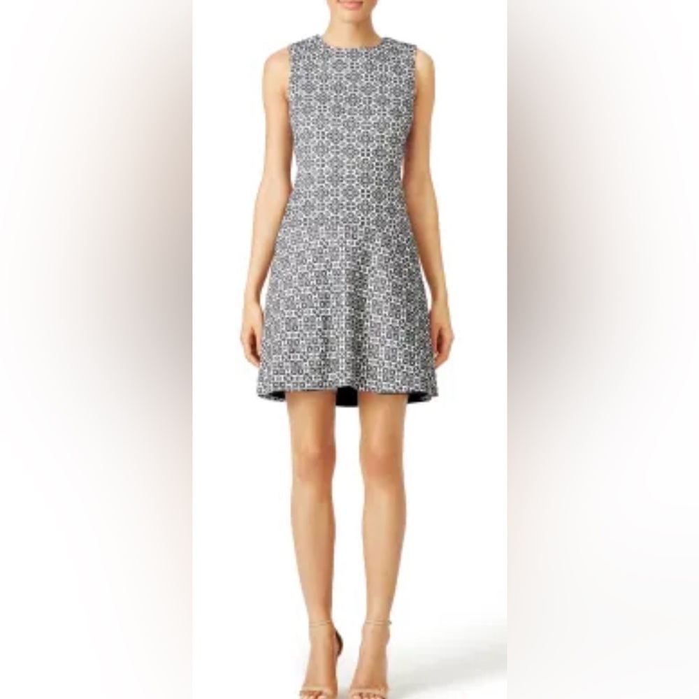 Tory Burch White and Blue Stencil Hourglass Summer Dress